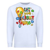 White let your light shine Premium Sweatshirt - LillyAllenDesigns