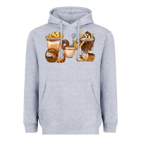 Heather Grey Bakery Coffee Cups With Cookie Bbs Heavyweight Hoodie - BundleAndBundleShop