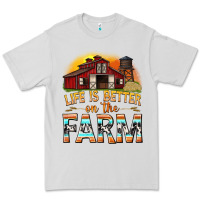 Dove Grey life is better on the farm with barn Premium Tee - texasbilliewilder