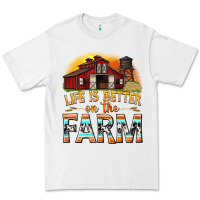 White life is better on the farm with barn Premium Tee - texasbilliewilder