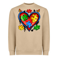 Autism Heart Heavyweight Sweatshirt | Teevron