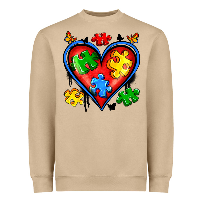 Autism Heart Heavyweight Sweatshirt by Artiststas | Teevron