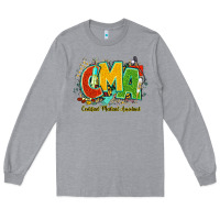 Heather Grey cma certified medical assistant juneteenth Long Sleeve Tee - NancyCooperArtShop