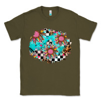 Army Green race sunflower patches Classic Tee - AdoDesignShop