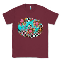 Burgundy race sunflower patches Classic Tee - AdoDesignShop