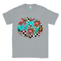 Heather Grey race sunflower patches Classic Tee - AdoDesignShop