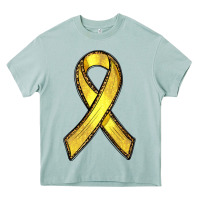 Arona Gold Cancer ribbon Heavy Core Tee - RanaPortraitStore