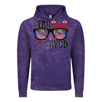 Cloud Purple star spangled stup Vintage Hoodie - CowhideDigitalArt