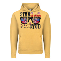 Vintage Mustard star spangled stup Vintage Hoodie - CowhideDigitalArt