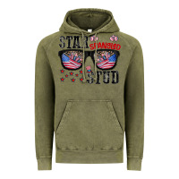 Vintage Olive star spangled stup Vintage Hoodie - CowhideDigitalArt