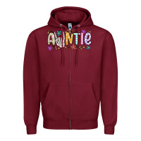 Burgundy auntie Zipper Hoodie - MaliasSmallBusiness