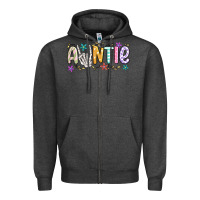 Charcoal Heather auntie Zipper Hoodie - MaliasSmallBusiness