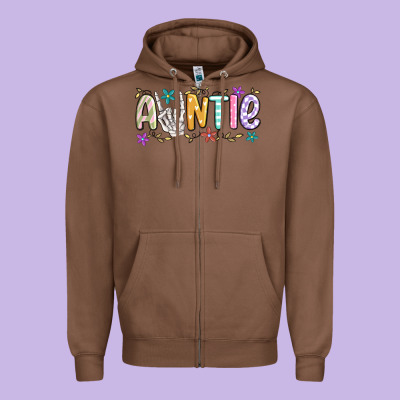 Auntie Zipper Hoodie Designed By Maliassmallbusiness