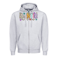 Heather Grey auntie Zipper Hoodie - MaliasSmallBusiness