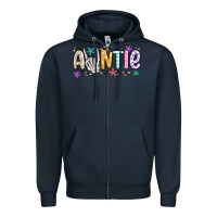 Navy auntie Zipper Hoodie - MaliasSmallBusiness