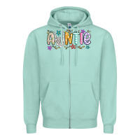 Seafoam auntie Zipper Hoodie - MaliasSmallBusiness