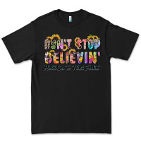 Black don't stop believin' hold on to that feeling Premium Tee - Zillion Design Studio