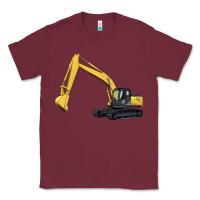 Burgundy excavator Classic Tee - Artiststas