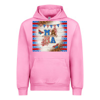 Fuchsia Pink American mama Urban Hoodie - TumblerDesignByShophia
