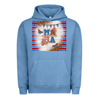 Pigment Pebble Blue American mama Urban Hoodie - TumblerDesignByShophia