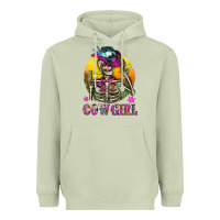 Matcha Cowgirl Skeleton With Landscape Heavyweight Hoodie - BundleAndBundleShop