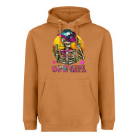 Meerkat Cowgirl Skeleton With Landscape Heavyweight Hoodie - BundleAndBundleShop