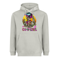 Cowgirl Skeleton With Landscape Heavyweight Hoodie | Teevron
