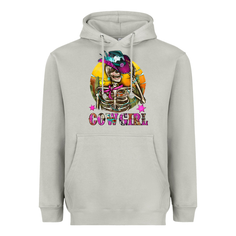 Cowgirl Skeleton With Landscape Heavyweight Hoodie by BundleAndBundleShop | Teevron