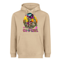 Mushroom Cowgirl Skeleton With Landscape Heavyweight Hoodie - BundleAndBundleShop