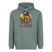 Sage Cowgirl Skeleton With Landscape Heavyweight Hoodie - BundleAndBundleShop