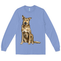 Colony Blue chinook dog Long Sleeve Tee - LillyAllenDesigns