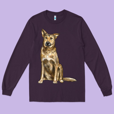 Chinook Dog Long Sleeve Tee Designed By Lillyallendesigns