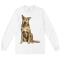 White chinook dog Long Sleeve Tee - LillyAllenDesigns