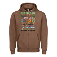 Chestnut camping rules Zipper Hoodie - MaliasSmallBusiness