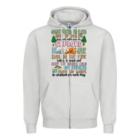 Dove Grey camping rules Zipper Hoodie - MaliasSmallBusiness