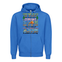 True Royal camping rules Zipper Hoodie - MaliasSmallBusiness
