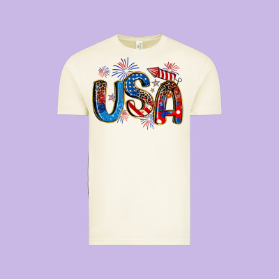 Usa 4th Of July Vintage Tee Designed By Artiststas