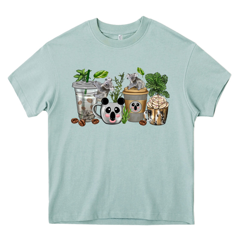 Koala Coffee Cups Heavy Core Tee by texasbilliewilder | Teevron