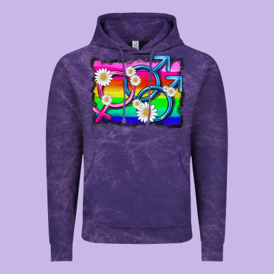 Lgbtq Gender Bisexuality Symbol Vintage Hoodie Designed By Hra Design Shop