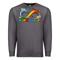 Charcoal Heather neurodiversity Premium Sweatshirt - LillyAllenDesigns