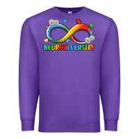 Purple neurodiversity Premium Sweatshirt - LillyAllenDesigns