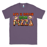 Lavender life is better with pizza Classic Tee - AdoDesignShop