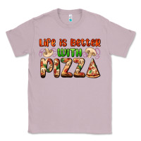 Lilac life is better with pizza Classic Tee - AdoDesignShop