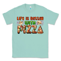 Seafoam life is better with pizza Classic Tee - AdoDesignShop