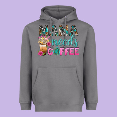 Mama Needs Coffee Bbs Heavyweight Hoodie Designed By Bundleandbundleshop
