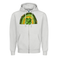 Dove Grey st patrick s day shamrock rainbow Zipper Hoodie - MaliasSmallBusiness