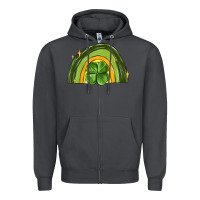 Smoke st patrick s day shamrock rainbow Zipper Hoodie - MaliasSmallBusiness