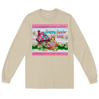 Mushroom happy easter y'all  rabbit Long Sleeve Tee - BarkalooDesign