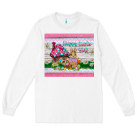 White happy easter y'all  rabbit Long Sleeve Tee - BarkalooDesign