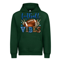 Forest Green Football vibes blue and grey team color Urban Hoodie - HowdyJamesFarm